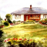 Maison dionysienne (aquarelle)